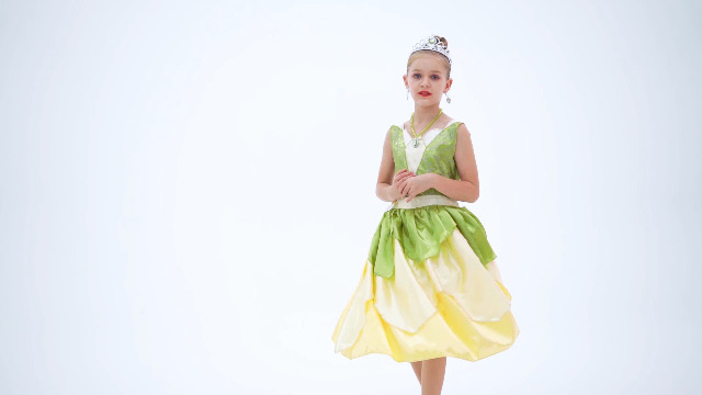 Vestido de princesa rana verde para niñas 3-4 T miniatura 6