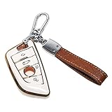 【Kompatibilität】RED WOLF Autoschlüssel Hülle Kompatibel mit BMW 1er F40 ab2017, 2er G40 G42 ab2017, 3er G20 G21 ab2018, 4er G22, 5er G30 G31 ab 2018, 6er G32 ab2016, 7er G11 G12 ab2016, 8er G14 G15. BMW X1 F48 ab2016, X2 F39 ab2017, X3 G01 ab2017, X4 G02 ab2017, X5 F15 F85 ab2014, X6 F16 F86 ab2014.