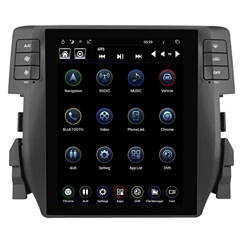 Android Car Stereo GEN 4 T-Style for Civic 2016 2017 2018 2019 Car Radio, 9.7â€³ HD Touch Screen GPS Navigation Android Head Unit Multimedia Player, Full RCA/PhoneLink/Wi-Fi/HDMI Out/AM/FM Radio