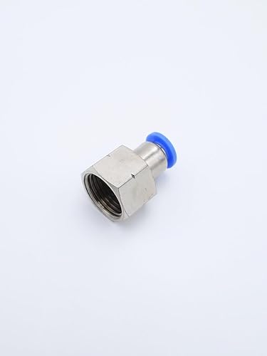 Vista 54 de Empuje para conectar conexión de tubo de 1/8" OD x 1/4" macho NPT rosca, línea de agua recta macho neumática, conectores de empuje rápido