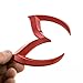 x xotic tech Rear Trunk Evil M Emblem Logo Decor Badge Decal, Compatible with Mazda 3 6 CX MX Miata (Red)