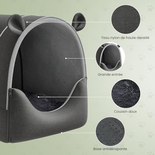 Niche pour chat extérieur imperméable et pliable EUGAD avec coussin confortable - 5