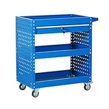 Chariot à outils : ce chariot à outils robuste est fabriqué en acier laminé à froid et supporte une capacité de charge totale allant jusqu'à 200 kg. Idéal pour nifier les outils et équipements lourds, il dispose d'une stur