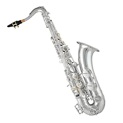 Saxophone Straight Silver-Plated B Flat Tenor Saxophone