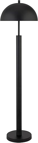 Henn&Hart Lámpara de pie de 58 pulgadas de alto con pantalla de metal en bronce ennegrecido, lámpara de pie para oficina en casa, dormitorio, sala