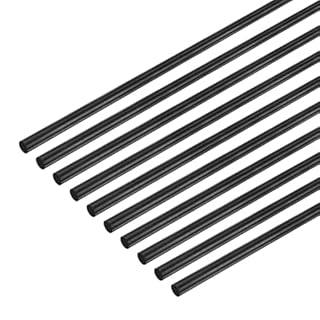 M METERXITY 10-Pack Carbon Fiber Rods, 300mm Length 1.5mm Dia Carbon Fiber Solid Matte Pole for RC Airplane/DIY Craft/Quadcopter Arm/Scale Model Kite Wing Tube [11.81 x 0.06IN]