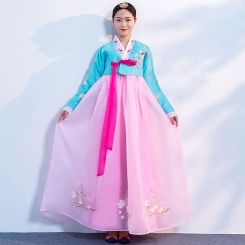 Hanbok tradicional coreano para mujer ideal en eventos de cosplay y baile 3