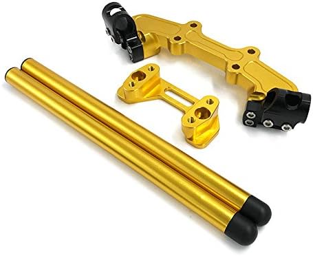 Miniatura 4 de Motocicleta CNC aluminio mango de manubrio Bar Clip En Soporte de abrazadera para 20142017Ducati Monster 8211200R S 201520161417, Dorado