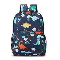 Aucuu Kids Backpack, Dinosaur School Backpack, Boys Girls Toddler Primary School Bag, Waterproof Nylon Rucksack, Casual Daypack, Book Bag for Campus Outdoor Travel Sports