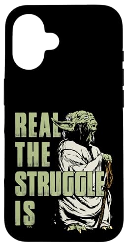 Star Wars Yoda Real The Struggle Is Case for iPhone 16