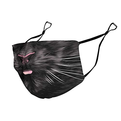 Preisvergleich Produktbild Youturnnow Katze Tiere Mundschutz mit Ohrschlaufen Waschbar Wiederverwendbar Staubschutz für Staub white4 OneSize