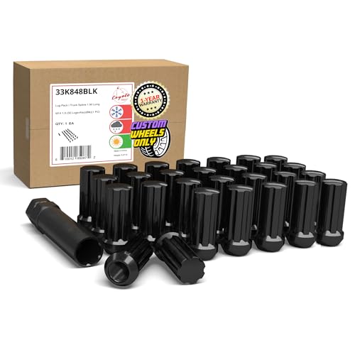 Tuercas M14 x 1.5 para Chevy Silverado Juego de 32 piezas negras de 7 ranuras