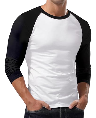 Men's Casual 3/4 Sleeve Baseball Tshirt Raglan Jersey Shirt