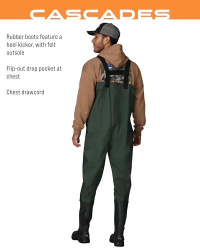 Image of FROGG TOGGS Cascades 2-ply Poly /Rubber Waterproof Fishing Bootfoot Chest Wader for Fishing