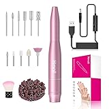 【Stilvolles und Tragbares】 Das bleistiftförmige Design ist angenehm zu greifen, wiegt nur 70g/2.5Unzen und ist tragbar zum Tragen in Ihren Taschen. Der Bohrer kann ohne Werkzeug leicht gewechselt werden, ziehen Sie ihn einfach heraus und setzen Sie ihn ein.Und perfekt für den Heim, Reise, Salon, Büro und Schulgebrauch.