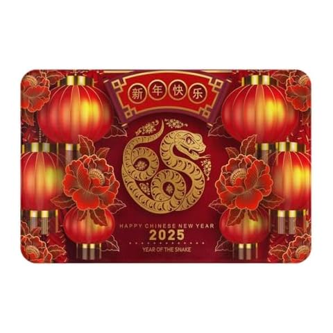 SLNFDKND Year of The Snake Doormat Cover