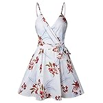 CASURESS-Women-Dress-Summer-V-Neck-Mini-Floral-Print-Swing-Dress-Sleeveless-Spaghetti-Strap-Skater-Dresses-with-Belt