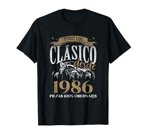 Nacido En 1986 - 36 años Cumpleaños Moto Biker Hombre Motero Camiseta