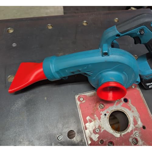 Short Flat Nozzle compatible with Makita DUB185 & DUB186 Blowers – 2-Piece Kit for Car Drying & Workshop Cleaning- 538mm² Opening (red)