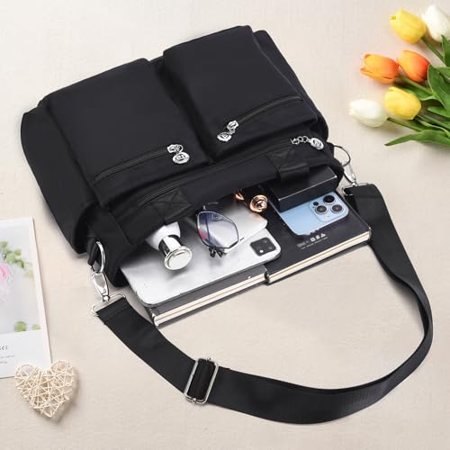 Large Tote Bag for Women, Waterproof Crossbody Purse With Multi Pockets, Shoulder Bag for Work 6
