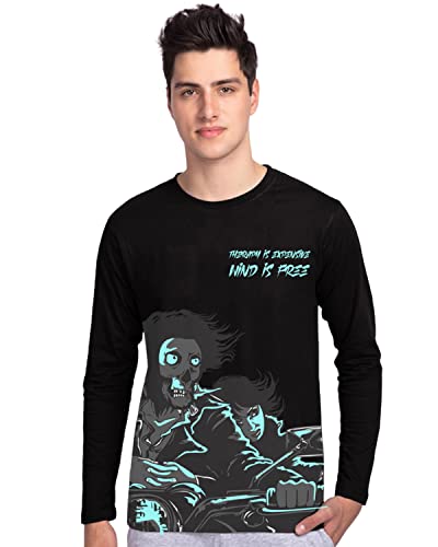 Image of Veirdo Pure Cotton Full Sleeves Round Neck Cool & Stylish Graphic Printed T-Shirt for Men & Boys