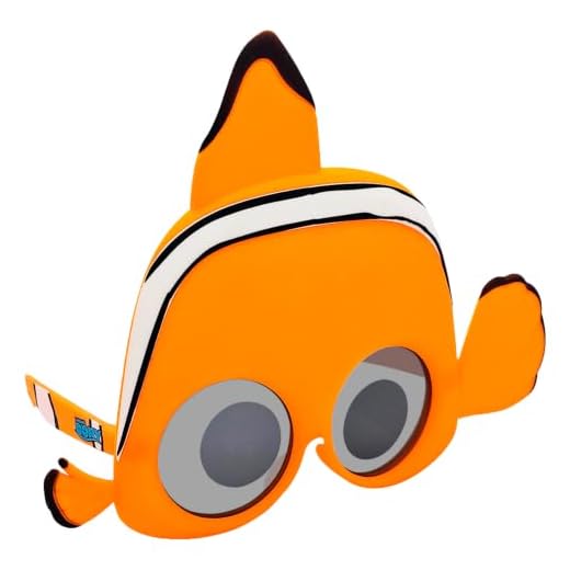 Costume Sunglasses Finding Dory Nemo Sun-Staches Party Favors UV400 Orange/White, 8"