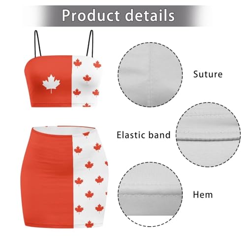 Image of Biyejit Women's 2 Piece Summer Outfits Spaghetti Strap Crop Tops and Bodycon Mini Skirt Dress Set Plus Size S-4XL