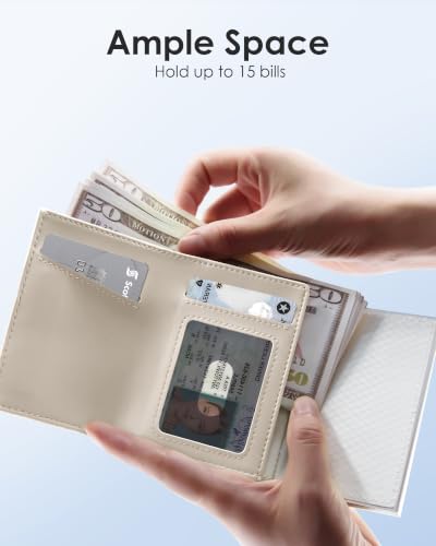 Image of RFID Wallet Women, Small Slim Trifold Wallet Anti-Theft Pop up Card Holder