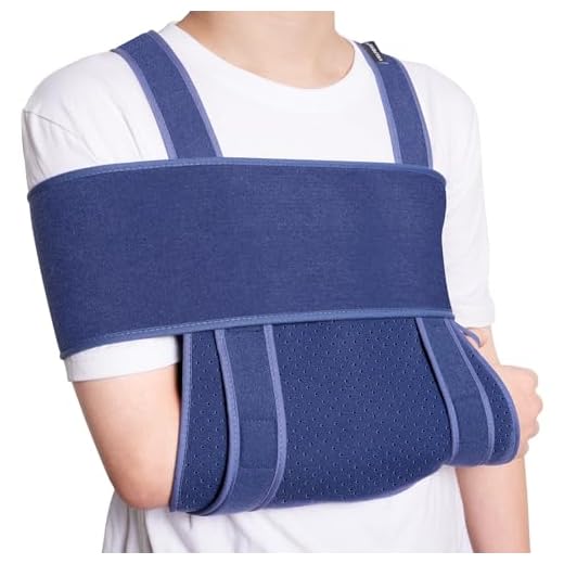 VELPEAU Arm Sling Shoulder Immobilizer - Can Be Used During Sleep - Rotator Cuff Support Brace - Adjustable Medical Sling for Broken & Fractured Bones, Dislocation, Sprains, Strains & Tears (Large)