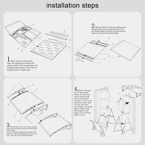 Solution parfaite pour abri extérieur auvent en aluminium - 8