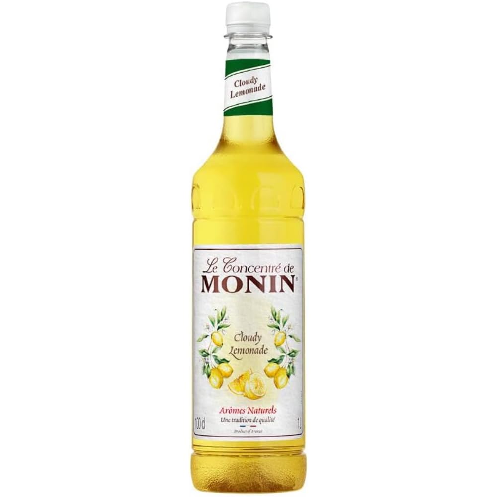 Premium Cloudy Lemonade Concentrate 1L for Hand Crafted Lemonades, Cocktails and Mocktails. Vegan-Friendly, Allergen-Free, 100% Natural Flavours and Colourings