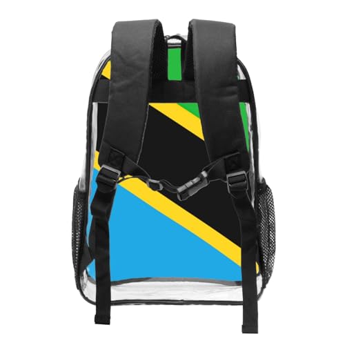 Sac à dos transparent imprimé drapeau Tanzanie One Size
