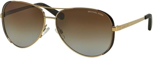 Michael Kors MK5004 Chelsea Aviator Gafas de sol polarizadas oro wmarrón gradiente 1014T5 MK 5004 1014T5 2323in auténtico