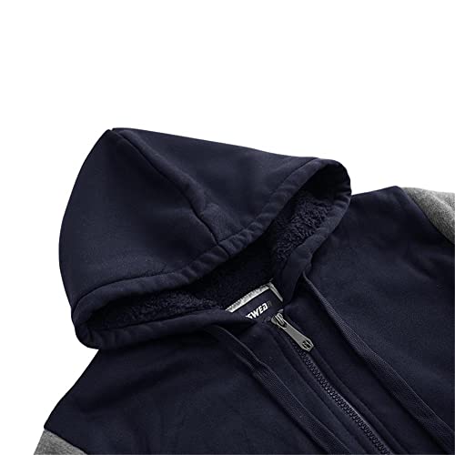 Image of Gary Com Heavyweight Sherpa Hoodies for Men, Thick Fleece Lined Full Zip Up Winter Warm Sweatshirts Work Jackets