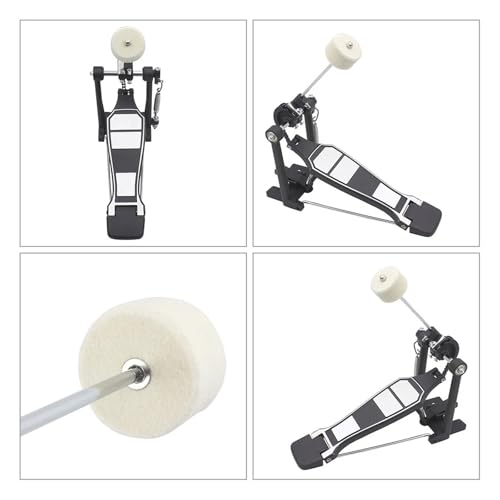 4 Pcs Double Hammer Head Drum Machine Pedal de Batería miniatura 3
