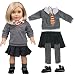 Hermione Granger Inspired Doll Outfit (6 Piece Set) - Fits American Girl Doll & 18" Dolls - Hogwarts School Uniform