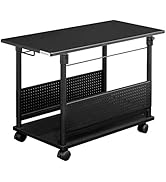 Bauhutte ( バウヒュッテ ) 昇降式 L字デスク ラージ パソコンラック pcラック ( ‎幅 39 × 奥行 82 高さ 57~78 cm ) ブラック BHD-820H-BK