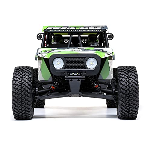 Image of Losi RC Truck 1 /10 Hammer Rey U4 4 Wheel Drive Rock Racer Brushless RTR Battery and Charger Not Included with Smart and AVC Green LOS03030T2
