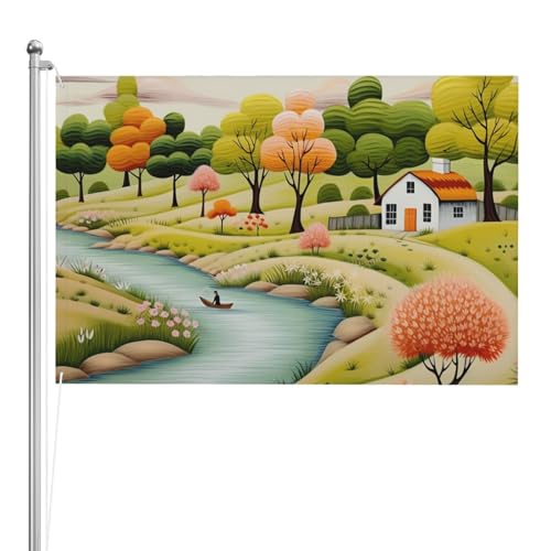 Drapeau Country Lifestyle double face pour embellir votre terrasse et salon