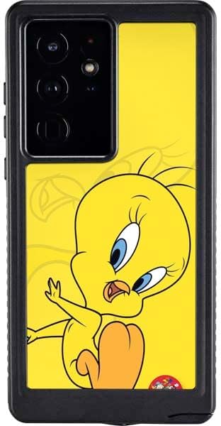 Skinit Waterproof Phone Case Compatible with Galaxy S24 Ultra - Officially Licensed Looney Tunes Tweety Bird Double Design