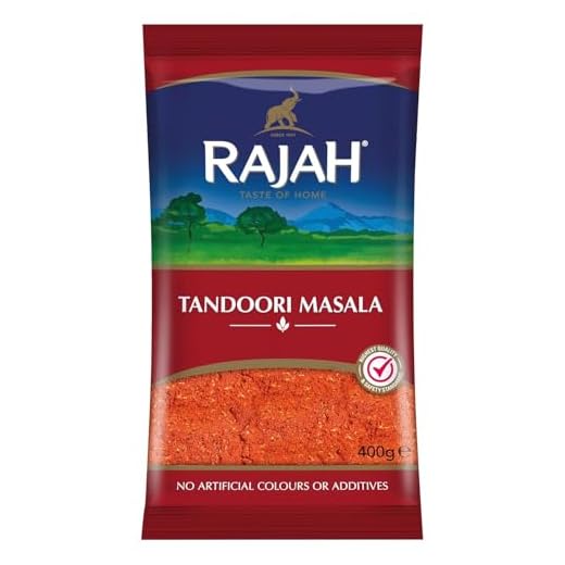 Rajah Tandoori Masala 400g - Klassische Gewürzmischung für Gerichte, Aromatisch, Indisch, Vegetarisch, Würzig | Marinieren von Fleisch & Geflügel mit Kajal Sticker