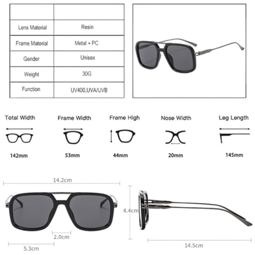 Lunettes de soleil rétro protégeant des reflets avec verres dégradés