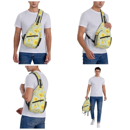Bolso cruzado tipo sling Black para hombres y mujeres miniatura 7