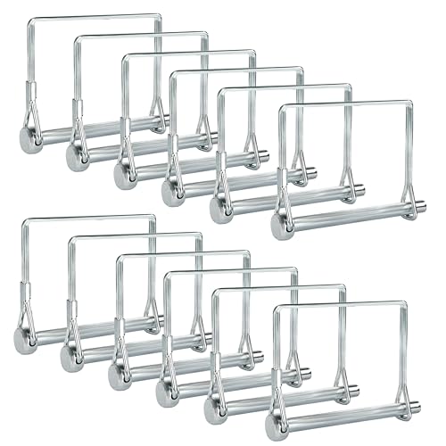 Pack of 12 Square Trailer Pins – 2-3/4 x 1/4 (L x W) Trailer Hitch Pins