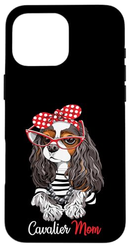 Womens Funny Tricolor Cavalier Charles Spaniel Mom Lover �X�}�z�P�[�X iPhone 16 Pro Max �p