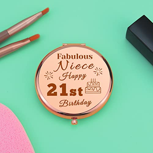 Espejo compacto de maquillaje redondo de 2.6 pulgadas miniatura 5