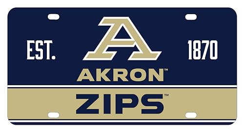 Akron Zips Mini License Plate 4.75 x 2.25 inch Officially Licensed Collegiate Product