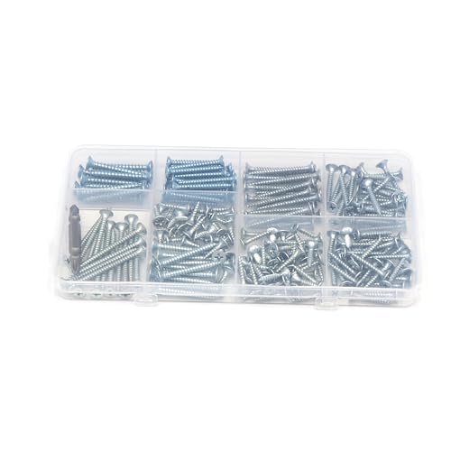 Kit surtido de tornillos para madera, 210 piezas miniatura 5
