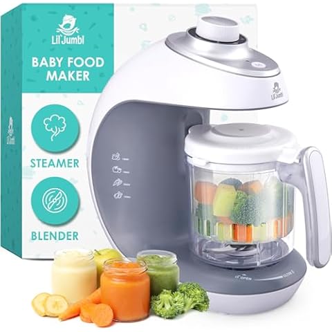 Lil’ Jumbl Baby Food Maker - 2-in-1 Steamer & Puree Blender with Timer, One-Press Processor & Auto Shutoff - Cook & Steam Fruits, Veggies & Other Healthy Homemade Infant & Toddler Meals in Minutes Cover
