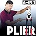 6 in 1 Electrician Pliers with Wire Tester – Heavy Duty Lineman Pliers for Cutting, Stripping, Crimping, Hammering & Gripping - Multifunctional Wire Tool for Professionals & DIY